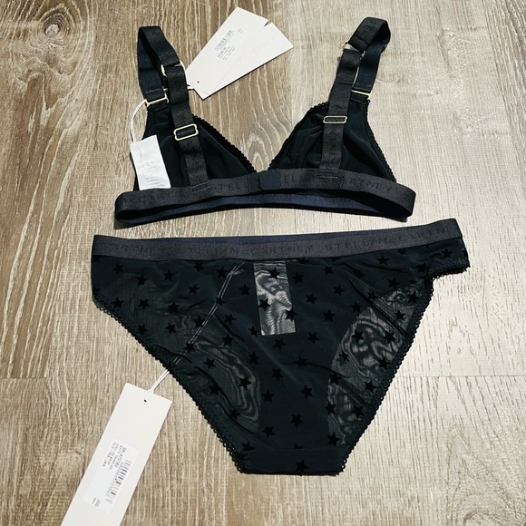 STELLA MCCARTNEY**Betty Twinkling Black Bra + Underwear SET**Sm. $228 - Picture 8 of 8